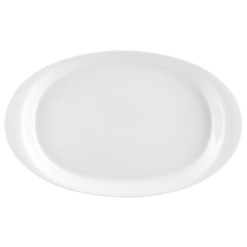 CAC China RCN-61 Super White Porcelain Oval Clinton Platter (1 Dozen)