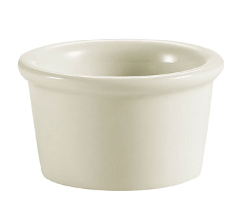 CAC China RKF-25-AW 2.5 Oz. American White Round Ceramic RKF Ramekin (4 Dozen Per Case)