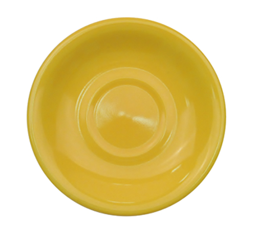 CAC China LV-2-Y 6" Dia. Yellow Ceramic Round Las Vegas Saucer (3 Dozen Per Case)