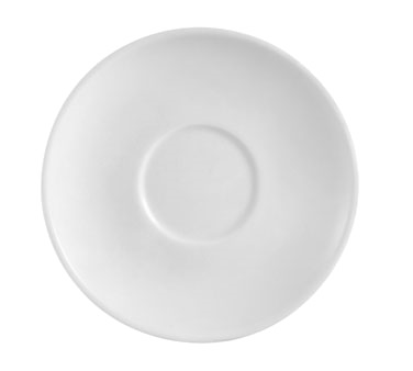 CAC China RCN-36 4.5" Dia. Super White Porcelain Round Clinton Saucer (3 Dozen Per Case)