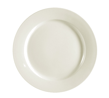 CAC China REC-16 10.5" Dia. American White Ceramic Round REC Plate (1 Dozen)