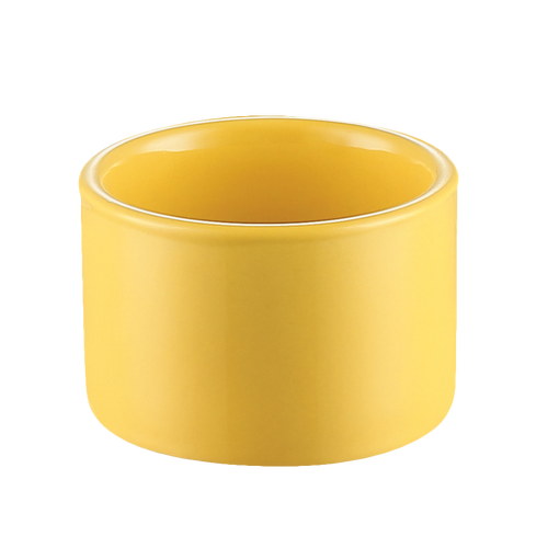 CAC China RKF-C4-SFL 5 Oz. Sunflower Round Ceramic RKF Ramekin (2 Dozen Per Case)