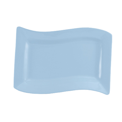 CAC China SOH-13-LBU Ceramic Rectangular Soho Platter (1 Dozen)