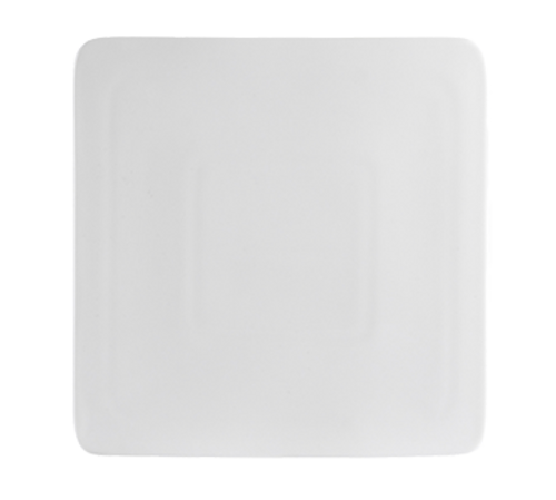 CAC China SF-SQ12 Bone White Porcelain Square Sunrise Plate (1 Dozen)