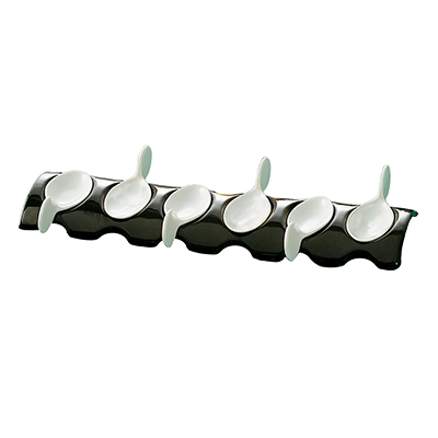 CAC China PT-RT13 Super White Porcelain Party Collection Tasting Spoon Set (12 Set Per Case)