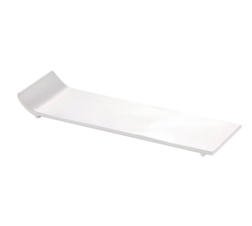 CAC China SF-P61 Bone White Porcelain Rectangular Sunrise Tray (1 Dozen)