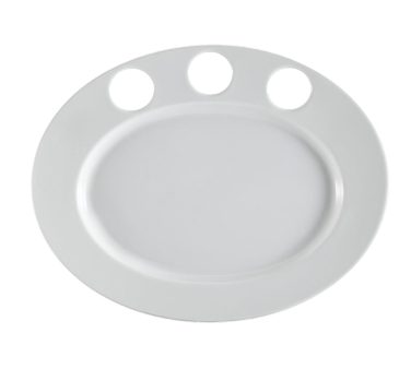 CAC China RCN-GP51 Super White Porcelain Oval RCN Specialty Platter (1 Dozen)