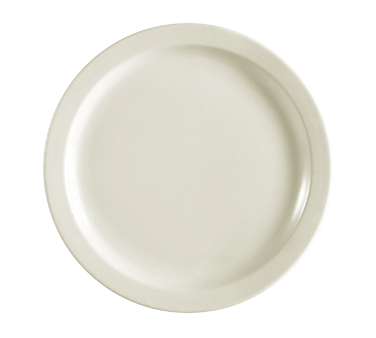 CAC China WAS-8 9" Dia. European White Ceramic Round Washington Plate (2 Dozen Per Case)