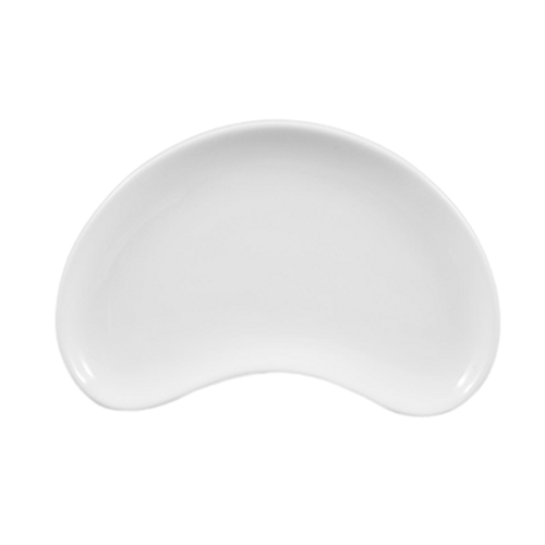 CAC China CRS-8 Super White Porcelain Crescent Festiware Plate (3 Dozen Per Case)