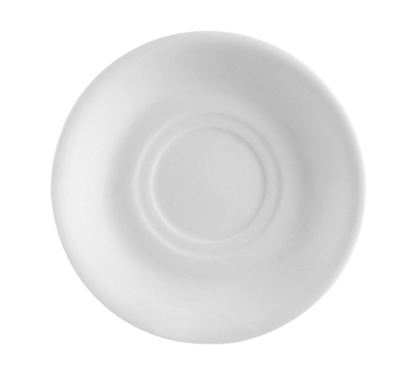 CAC China RCN-57 6" Dia. Super White Porcelain Round Clinton Saucer (3 Dozen Per Case)