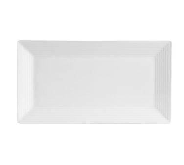 CAC China CBS-RT13 Super White Porcelain Rectangular Cambridge Platter (1 Dozen)