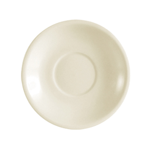 CAC China FR-2 6" Dia. European White Ceramic Round Franklin Saucer (3 Dozen Per Case)
