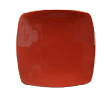 CAC China QZT-207 Super White Porcelain Square Crystal Plate (2 Dozen Per Case)