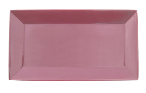 CAC China KC-13-PLM Plum Ceramic Rectangular Color Arts Platter (1 Dozen)