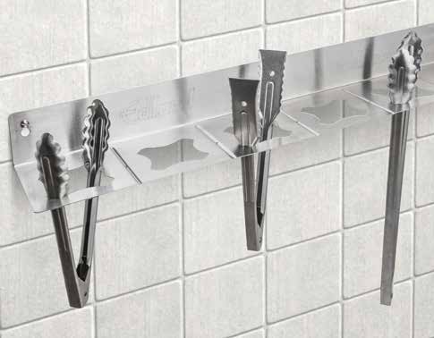 Edlund STH-5 21" x 5" x 2-1/2" Stainless Steel Tong Holder with 5 Unit Capacity