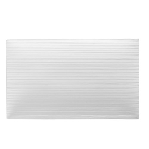CAC China SUS-RT41 Bone White Porcelain Rectangular Sushi Signature Platter (1 Dozen)
