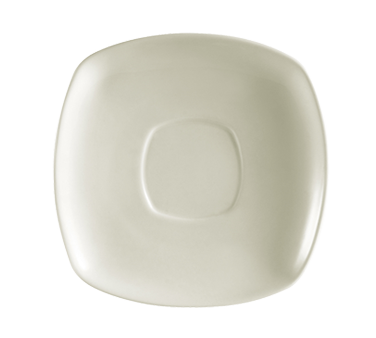 CAC China RE-SQ2 6" L American White Ceramic Square RE Saucer (3 Dozen Per Case)