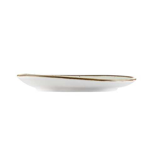 CAC China TUS-2-BGE Desert Beige Porcelain Round Tucson Saucer (3 Dozen Per Case)