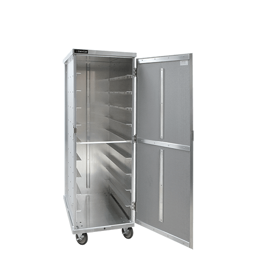 Cres Cor 101141820 63.75" H Aluminum Enclosed Single Compartment Mobile Tray Delivery Cabinet