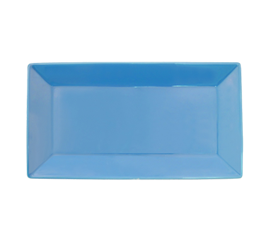 CAC China KC-13-PCK Peacock Ceramic Rectangular Color Arts Platter (1 Dozen)