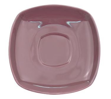 CAC China KC-2-PLM 6" L Plum Ceramic Square Color Arts Saucer (3 Dozen Per Case)