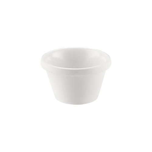 CAC China MRKF-1 1.5 Oz. White Round Plastic Ramekin (8 Dozen Per Case)