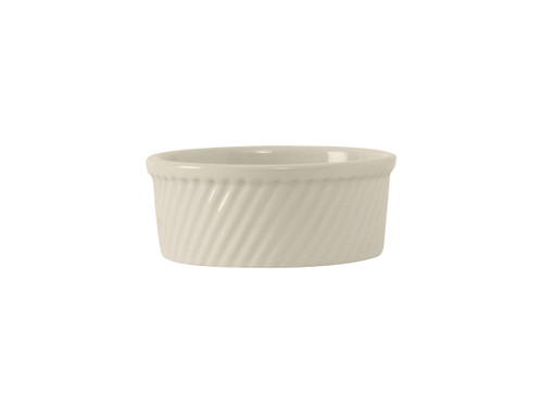 Tuxton BEX-2104 5-3/4" 21 Oz. Ceramic American White/Eggshell Round Souffl (1 Dozen)