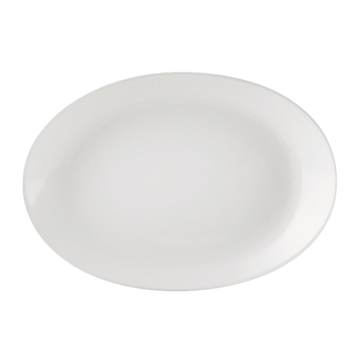 CAC China COP-513 Super White Porcelain Oval COP Platter (1 Dozen)