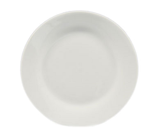 CAC China H-7 7.5" Dia. Super White Porcelain Round Hampton Plate (3 Dozen Per Case)