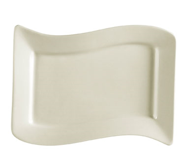 CAC China SOH-12 American White Ceramic Rectangular Soho Platter (2 Dozen Per Case)