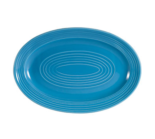 CAC China TG-34-PCK Peacock Porcelain Oval Tango Platter (2 Dozen Per Case)