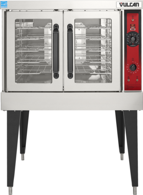 Vulcan VC6GD-NG 40" W Stainless Steel Natural Gas Single-Deck Convection Oven - 50,000 BTU