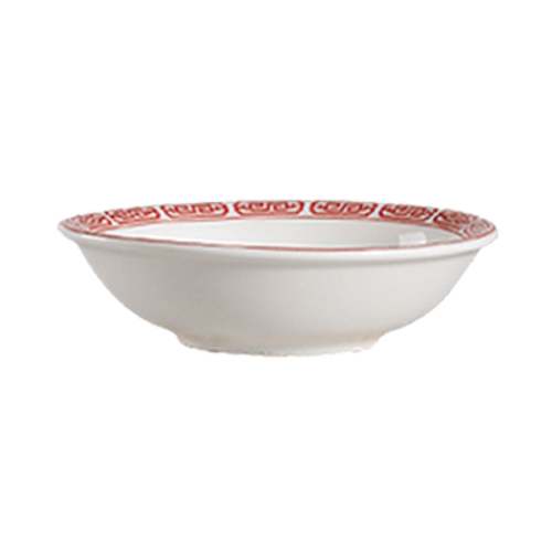 CAC China 105-43 3" Dia. Bone White Porcelain Round Red Gate Sauce Dish (20 Dozen Per Case)