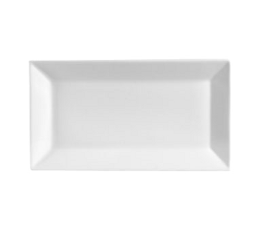 CAC China KSE-91 Super White Porcelain Rectangular KingSquare Platter (4 Each Per Case)