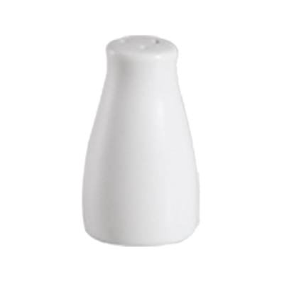 CAC China 101-SS Bone White Porcelain Round Lincoln Salt Shaker (3 Dozen Per Case)