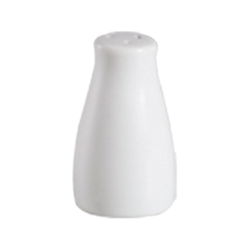 CAC China 101-SS Bone White Porcelain Round Lincoln Salt Shaker (3 Dozen Per Case)