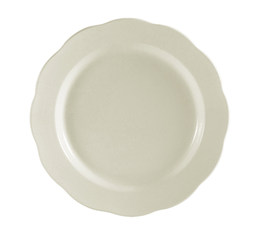 CAC China SC-6 6.38" Dia. American White Ceramic Round Seville Plate (3 Dozen Per Case)