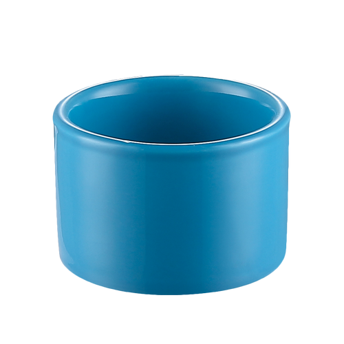CAC China RKF-C4-PCK 5 Oz. Peacock Round Ceramic RKF Ramekin (2 Dozen Per Case)