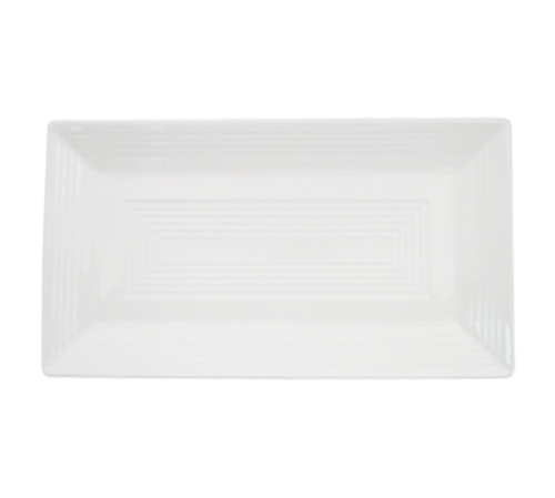 CAC China TGO-RT51 Bone White Porcelain Rectangular Tango Platter (1 Dozen)