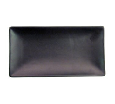 CAC China 666-13-BLK Black Ceramic Rectangular Japanese Style Platter (1 Dozen)