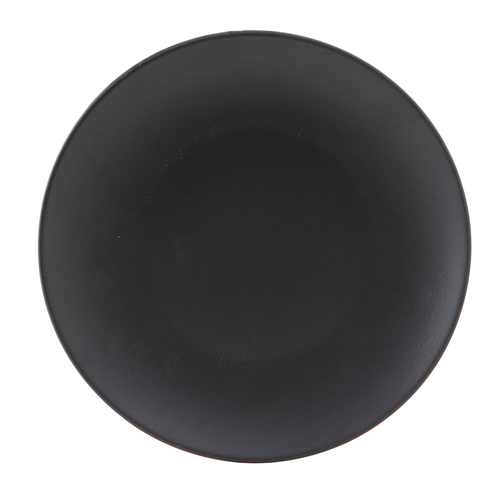 Tuxton VBA-115 Porcelain Matte Black Round Plate (1 Dozen)