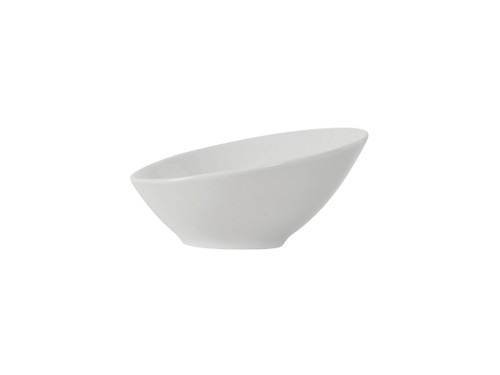 Tuxton GLP-403 6" 8 Oz. Porcelain Porcelain White Slanted Mini Slant Bowl (1 Dozen)