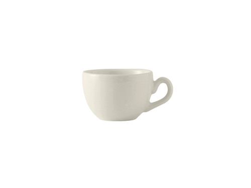 Tuxton AMU-085 2-3/4" 3 Oz. Ceramic Pearl White Round Demitasse Cup (3 Dozen Per Case)