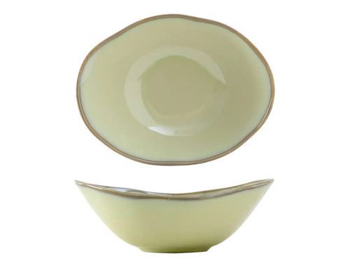 Tuxton Gas-403 20 Oz. Ceramic Sagebrush Oval Capistrano Bowl (1 Dozen)