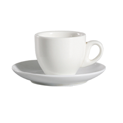 CAC China 101-36 4.5" Dia. Bone White Porcelain Round Lincoln Saucer (3 Dozen Per Case)