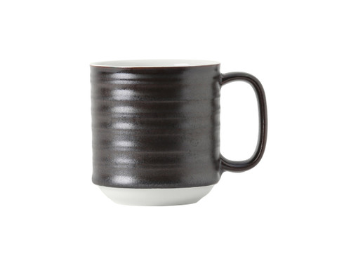 Tuxton GZLP150 3-3/8" 12 Oz. Porcelain Lava/White Mug (2 Dozen Per Case)