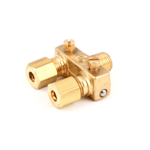 1003 DUAL PILOT VALVE 3/16 CC X 1/8 MPT BRASS