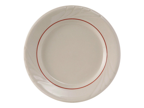 Tuxton YBA-102 10-1/4" Ceramic Eggshell With Berry Band Round Plate (1 Dozen)