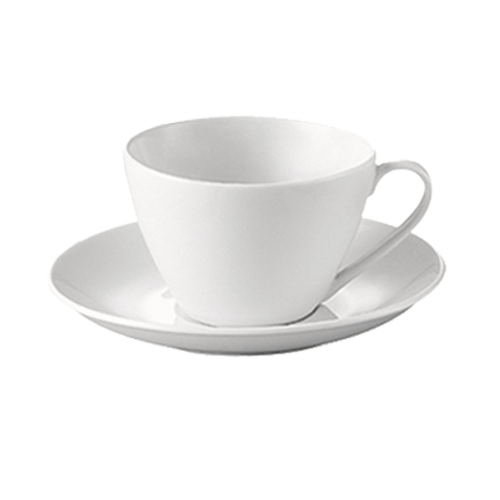 CAC China RCN-V10S 7" Dia. Super White Porcelain Round Clinton Saucer (3 Dozen Per Case)