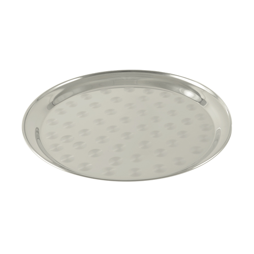 CAC China SSST-17 17.75" Dia. Stainless Steel Round Serving Tray (24 Each Per Case)